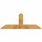 Ekena Millwork Portland Rough Sawn Timber Gable Bracket, Western Red Cedar, 60"W x 22"H x 6"D x 6"F, 9/12 Pitch GBW060X22X0606POR00RWR - alternate 1